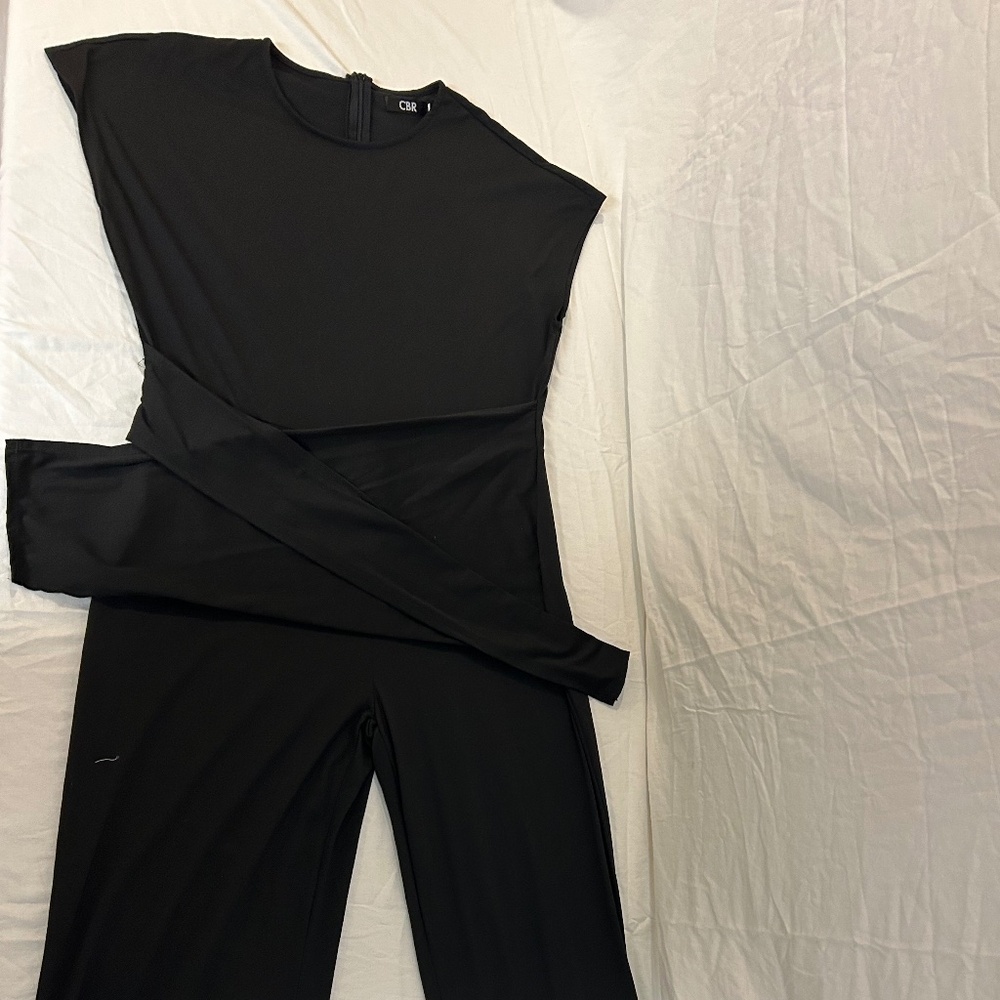 Black Short Sleeve Jumpsuit